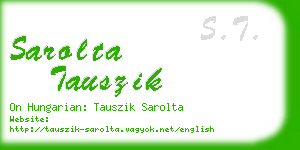 sarolta tauszik business card
